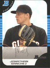 2005 Bowman #268 Jonathan Sanchez FY RC