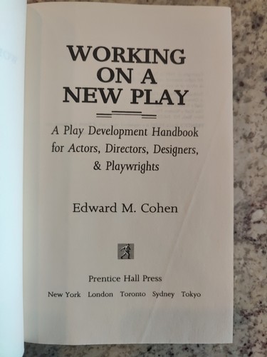 Working on a New Play; Edward Cohen; 1st Ed.; 1988; VG; Will ship in Box - Picture 9 of 11