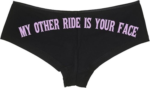 My OTHER RIDE Is Your FACE Rudo Sexy Boyshort Ropa Interior Oral Sexo Bragas Divertidas - Imagen 15 de 16