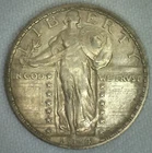 1924 US Standing Liberty Quarter Silver Almost Uncirculated 25c Coin