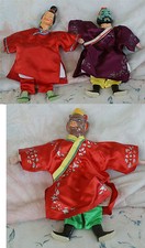 7 VINTAGE COMPOSITION HAND PUPPETS MONKEY EVIL CHARACTER OTHERS WITH BOXES