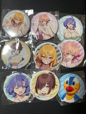 Nuki Tashi Lottery Drawing Hall D Prize Can Badge Complete Set of 9 Nanase Katag