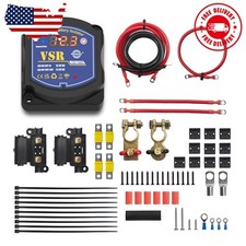 Dual Battery Isolator Kit 12V 140amp, Voltage Sensitive Relay VSR, Smart Battry