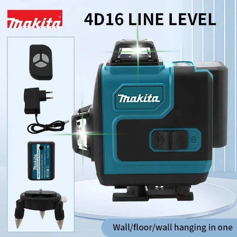 New Makita High-Precision 16-Line 360 Horizontal Vertical Cross Level Green Ligh