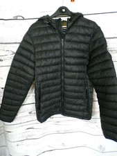 MENS SOULCAL & CO BLACK ZIPPED HOODED PUFFER JACKET SIZE SMALL