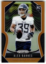 2019 Panini Prizm Alex Barnes Orange #/249 Rookie #377