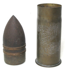 WW1 Trench Art - 3785 Brass Shell