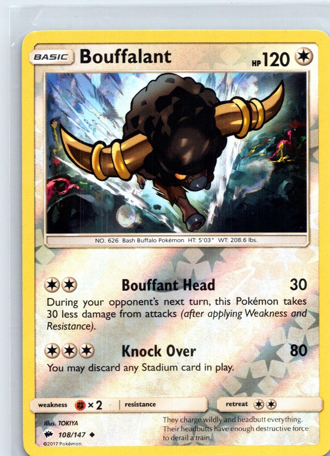 BOUFFALANT 108/147 BURNING SHADOWS POKEMON REVERSE HOLO