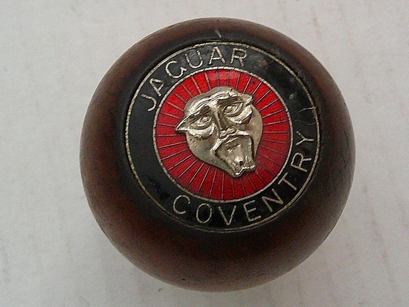 Vtg JAGUAR COVENTRY Wood GEAR SHIFT Shifter Knob 2"