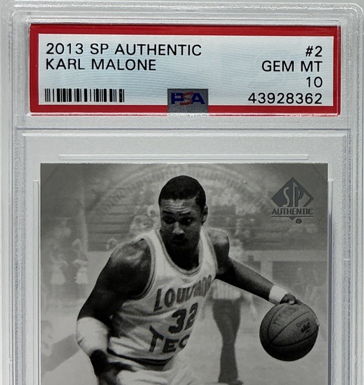 キャロル・マールス・ディーンハイム sp PSA10 Karl Malone PSA 10 -2013 SP Authentic -Jazz Legend, Louisiana Tech