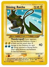 Pokémon Neo Destiny Unlimited Shining Raichu Holo 111/105 Lightly Played (LP) on eBay
