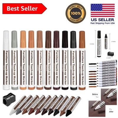 Waterproof Furniture Repair Kit with 10 Wood Colors for Easy Scratch Restoration