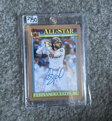 Topps 1991 All-Star NL Fernando Tatis Jr Padres Auto Serial Numbered 24/50