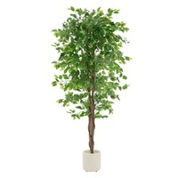 KüNstlicher Ficusbaum KüNstliche Pflanze Kunstbaum Kunstpflanze In Topf 180 Cm