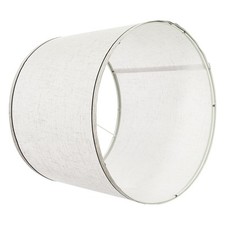 Uimoso Set of 2 Lamp Shades with Harp, 11x13x10 in, Linen Finish, Black Trim