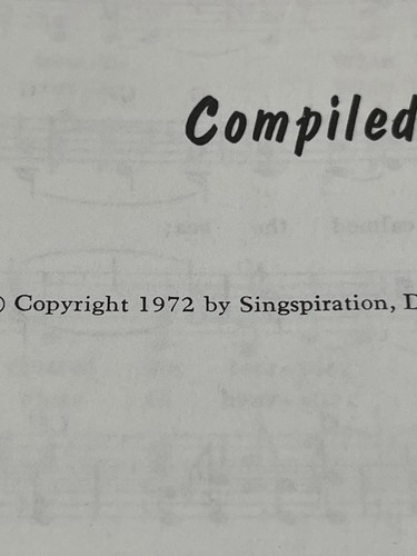 Country And Western Gospel Hymnal Spiral Bound 1972 Singspiration Fred Bock - Picture 3 of 8
