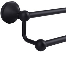 Antique 24 Inch Bathroom Double Towel Bar Matte Black,Towel Racks for Bathroo...