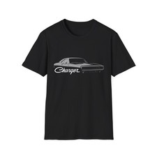 1970 Charger Rt Shirt Classic Muscle Car Graphic Tee Retro Gray Art