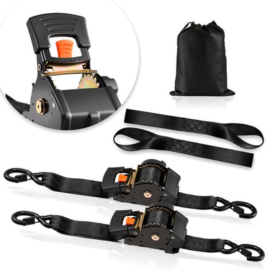 #ad Uimoso 2 Pack 2quot; x 10#x27; Retractable Ratchet Tie Down Straps 3033 lbs Capacity $33.99