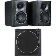 Audio-Technica AT-LP60X Black Automatic Belt-Drive Turntable with 4.5" Monitors