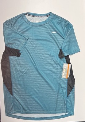 Men s Hind Running Shirt Crew Neck - Pacific Teal Size L