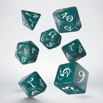 Classic RPG Stormy & white Dice Set | Classic RPG Dice | QWOCLE1A | Q-Workshop