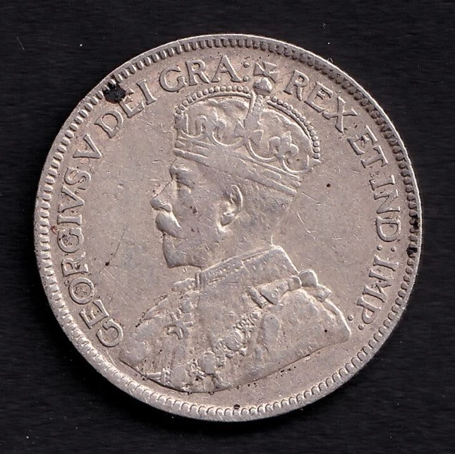 Canada 1914 25c Twenty Five Cent Silver Coin King George V Very Fine .925 Silver - Image 2 of 2