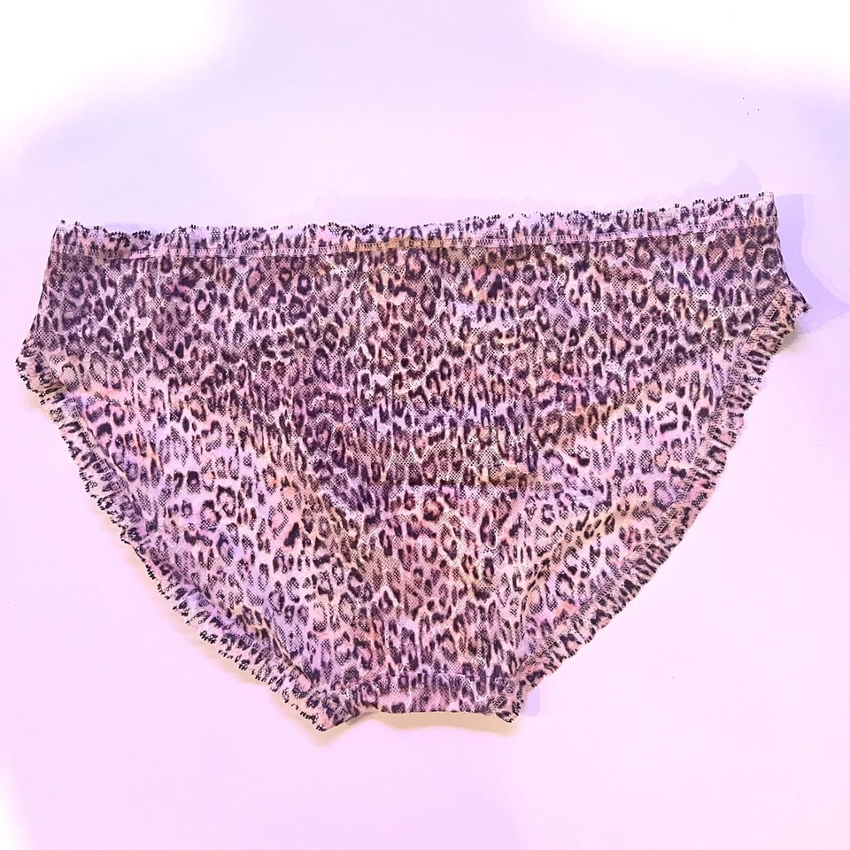 Victoria's Secret Margarita Encaje Bikini Panty Rosa Estampado Animal L, XL, XXL NUEVO Foto 2 de 4
