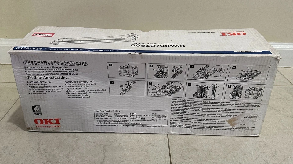 OKI 42918102 Magenta Image Drum C9600 C9800 - Open Box – Torn Foil & Toner Leak - Image 3 of 4