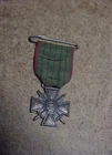 Vintage French Military WW1 Era MINI Croix de Guerre Medal