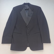 Monsieur by Givenchy Vintage Blazer Mens 37 Short Black Wool Rachard 2 Button
