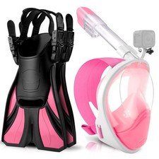 Odoland Snorkeling Packages, Full Face Snorkel Mask for Adults  Youth with C...