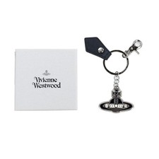 Vivienne Westwood Keyring 53030002 Charcoal Leather Unused Authentic