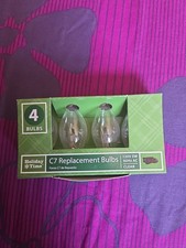 Holiday Time C7 Indoor/Outdoor Replacement Bulbs Clear Set 4