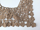 Antique Irish Crochet Lace Collar Victorian Edwardian Handmade Floral Wedding — photo 4