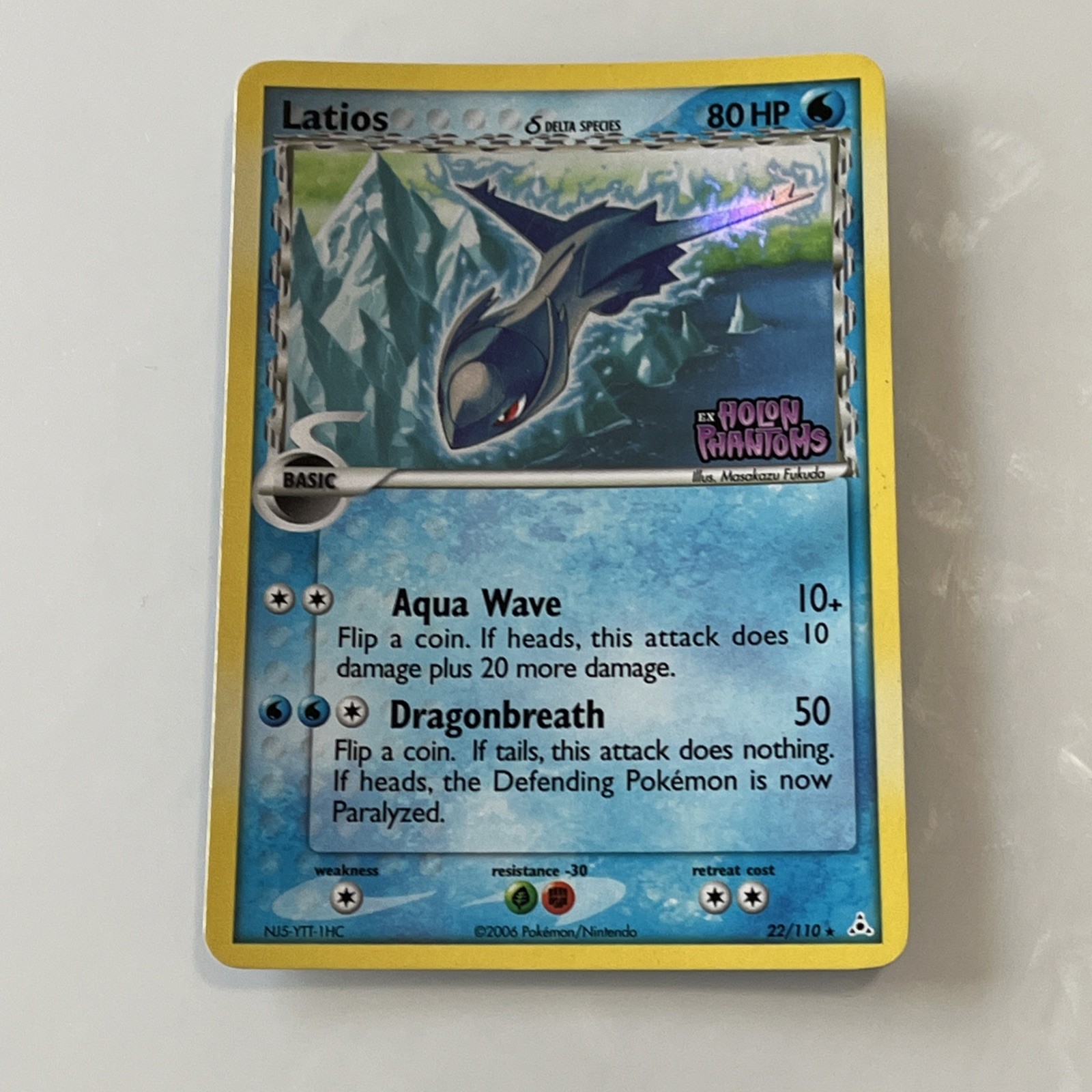 Latios (Delta Species) 22/110 Holon Phantoms Reverse Holo NM Stamped