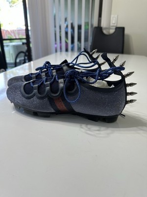 Gucci Men's  Titan Football Cleats Blue Spiked Size 9 C Width Made in Italy 