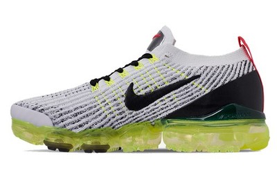 Nike Air VaporMax Flyknit 3 White Black Volt Bright Crimson - AJ6900-100 MT