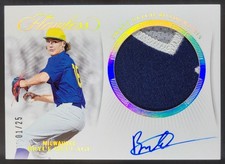 2025 Panini Flawless Bryce Meccage Draft Patch Auto /25 MEM Brewers MS10
