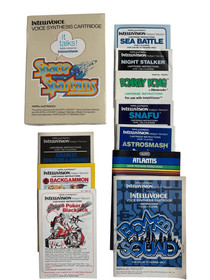 INTELLIVISION BUNDLE: 2609 MASTER CONSOLE, INTELLIVOICE, CONSOLE 2, 11 GAMES, +