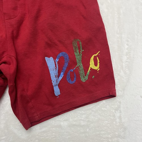 Polo Ralph Lauren Shorts Mens Medium Red Drawstring Logo Cotton Athletic Casual - Picture 3 of 13
