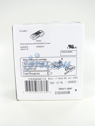 Panduit S100X400VAM MP Label Cassette, Self Laminating Labels, Vinyl ~STSI - 第 2/3 張圖片