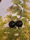 Vintage NABCO 14k. Yellow Gold Genuine Onyx Dangle Earrings — photo 2