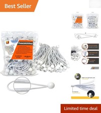 Durable 6-Inch Bungee Cords with 100 Pieces - Heavy-Duty Elastic Support