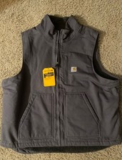 Carhartt Men  s Shepra Lined Canvas Vest Loose Fit Size XL New W/Tags