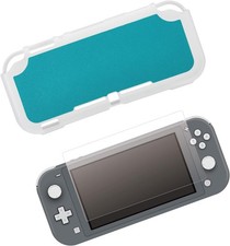 3-style LABEL Switch Lite Hybrid Cover Glass Film Set Turquoise Blue Prote