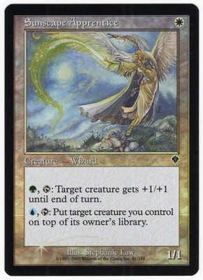 Sunscape Apprentice 2000 Invasion SHIFTED FOIL MISPRINT White Creature MTG NM A2