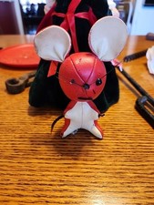 Dakin Red White Leather Mouse Dream Pets Japan San Francisco, Ships from KS.