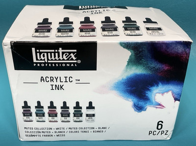 Liquitex Professional Acrylic Ink Set - Muted Collection White 6 x 30ml Bottles