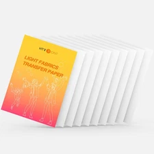 Iron On Transfer Paper T Shirts Printable Heat Vinyl 8.5x11 Inch Inkjet 10 Pack